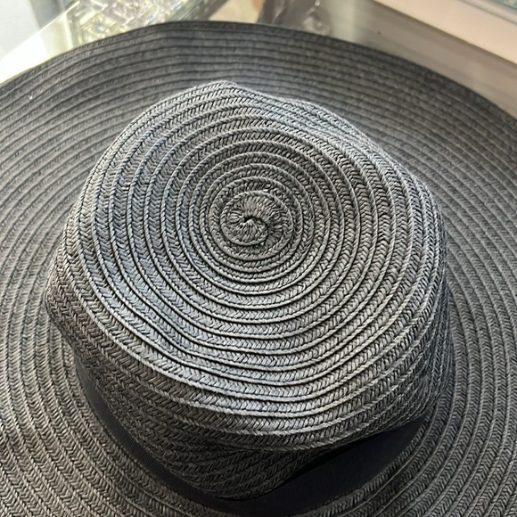 H&M Large Floppy Wide Brim Hat Black Packable - Picture 5 of 7